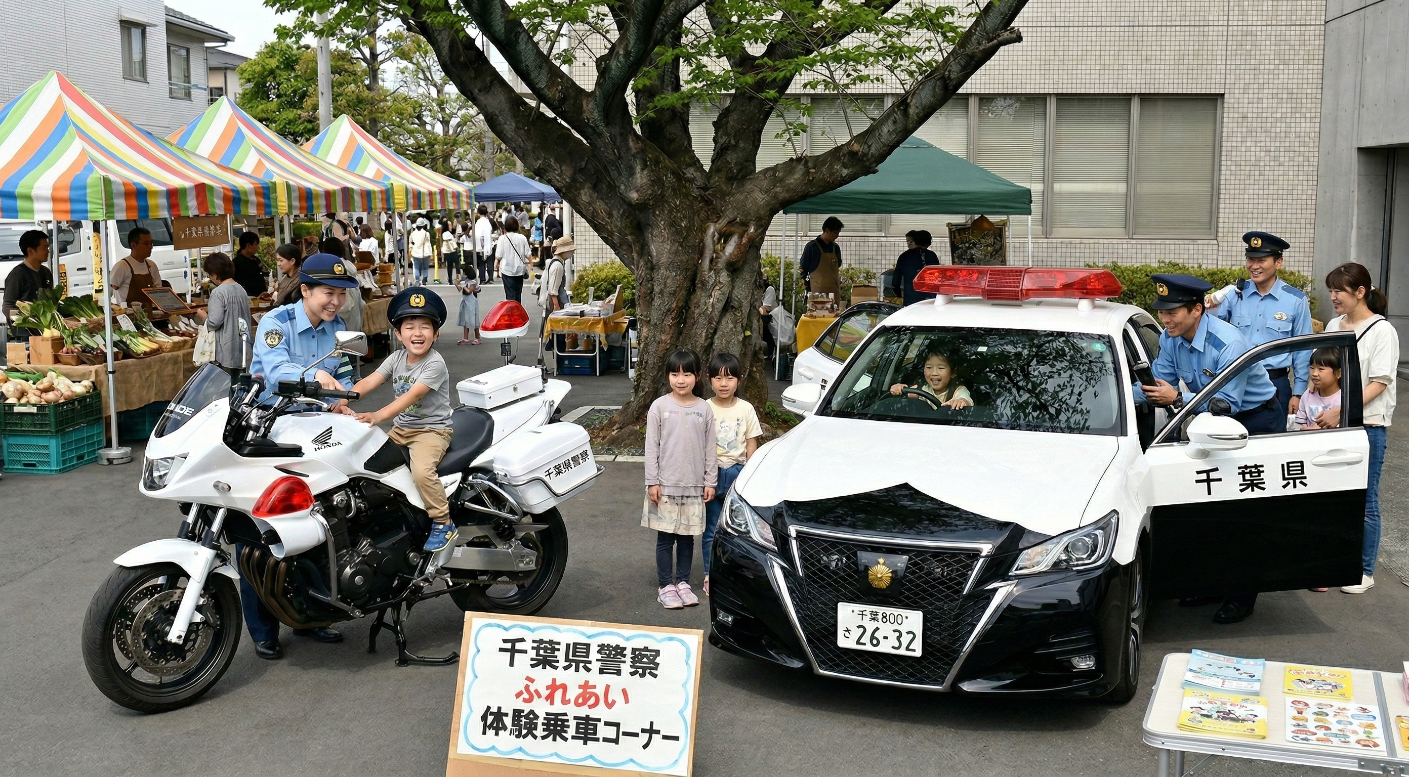 警察官と車